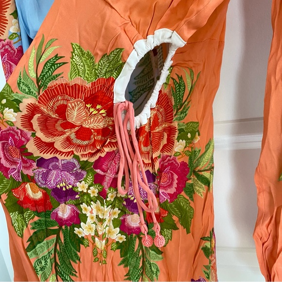 Farm Rio x Anthropologie Long-Sleeve V-Neck Maxi Dress XL NWT - Picture 6 of 6